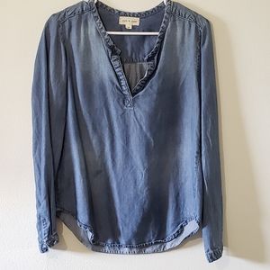 Cloth and Stone Chambray Longsleeved Top